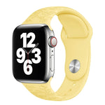 Apple Watchシリーズ用蝶と花のエンボスシリコンウォッチバンド, 7 41mm / 6&SE&5&4 40mm / 3&2&1 38mm