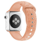 Apple Watchシリーズ用蝶と花のエンボスシリコンウォッチバンド, 7 41mm / 6&SE&5&4 40mm / 3&2&1 38mm