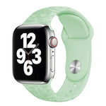 Apple Watchシリーズ用フラミンゴエンボスシリコンウォッチバンド, 7 41mm / 6&SE&5&4 40mm / 3&2&1 38mm, 7 45mm / 6&SE&5&4 44mm / 3&2&1 42mm