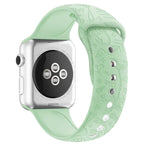 Apple Watchシリーズ用フラミンゴエンボスシリコンウォッチバンド, 7 41mm / 6&SE&5&4 40mm / 3&2&1 38mm, 7 45mm / 6&SE&5&4 44mm / 3&2&1 42mm