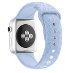 Apple Watchシリーズ用フラミンゴエンボスシリコンウォッチバンド, 7 41mm / 6&SE&5&4 40mm / 3&2&1 38mm, 7 45mm / 6&SE&5&4 44mm / 3&2&1 42mm