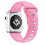 Apple Watchシリーズ用フラミンゴエンボスシリコンウォッチバンド, 7 41mm / 6&SE&5&4 40mm / 3&2&1 38mm, 7 45mm / 6&SE&5&4 44mm / 3&2&1 42mm