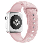 Apple Watchシリーズ用フラミンゴエンボスシリコンウォッチバンド, 7 41mm / 6&SE&5&4 40mm / 3&2&1 38mm, 7 45mm / 6&SE&5&4 44mm / 3&2&1 42mm