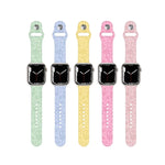 Apple Watchシリーズ用フラミンゴエンボスシリコンウォッチバンド, 7 41mm / 6&SE&5&4 40mm / 3&2&1 38mm, 7 45mm / 6&SE&5&4 44mm / 3&2&1 42mm