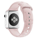 Apple Watchシリーズ用四つ葉のクローバーエンボスシリコンウォッチバンド, 7 45mm / 6&SE&5&4 44mm / 3&2&1 42mm, 7 41mm / 6&SE&5&4 40mm / 3&2&1 38mm