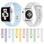 Apple Watchシリーズ用四つ葉のクローバーエンボスシリコンウォッチバンド, 7 45mm / 6&SE&5&4 44mm / 3&2&1 42mm, 7 41mm / 6&SE&5&4 40mm / 3&2&1 38mm