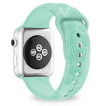 Apple Watchシリーズ用ひまわりエンボスシリコンウォッチバンド, 7 41mm / 6&SE&5&4 40mm / 3&2&1 38mm, 7 45mm / 6&SE&5&4 44mm / 3&2&1 42mm