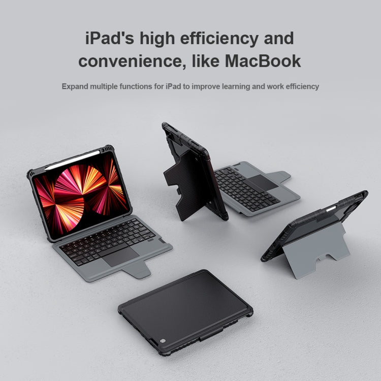NILLKIN Bluetoothタッチキーボード スマート保護タブレットケース、iPad Air 10.9 2020 / Air 4 / Air 5 / Pro 11 2020 / 2021 / 2022用