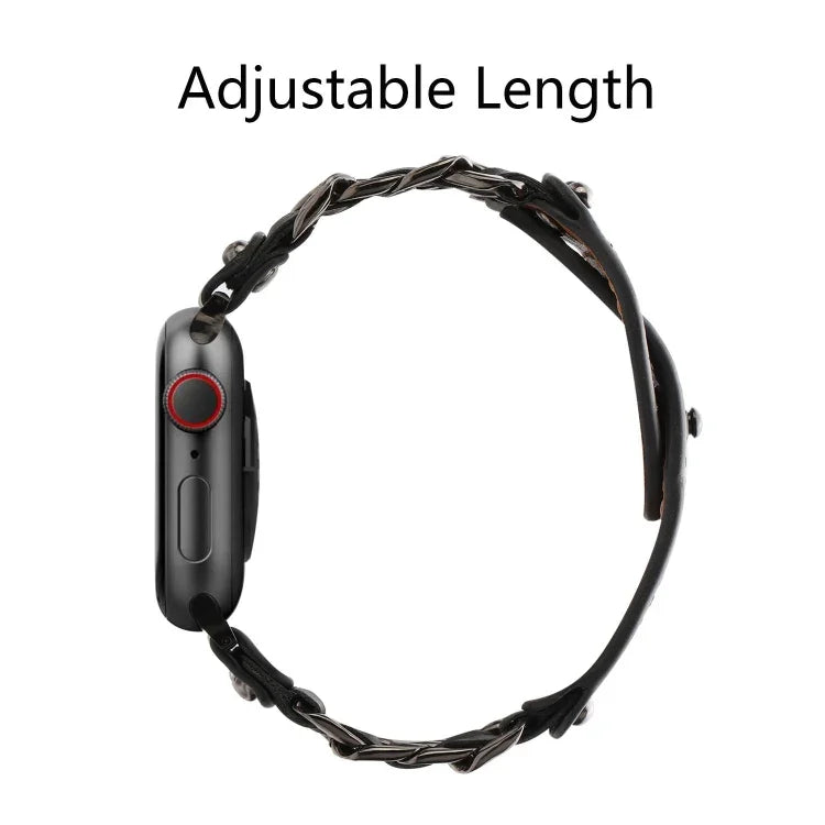 Apple Watchシリーズ用本革メンズスタイルウォッチバンド, 7 41mm / 6&SE&5&4 40mm / 3&2&1 38mm, 7 45mm / 6&SE&5&4 44mm / 3&2&1 42mm