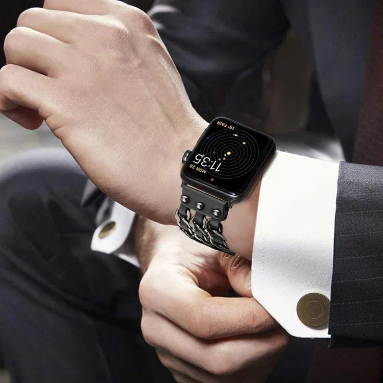 Apple Watchシリーズ用本革メンズスタイルウォッチバンド, 7 41mm / 6&SE&5&4 40mm / 3&2&1 38mm, 7 45mm / 6&SE&5&4 44mm / 3&2&1 42mm