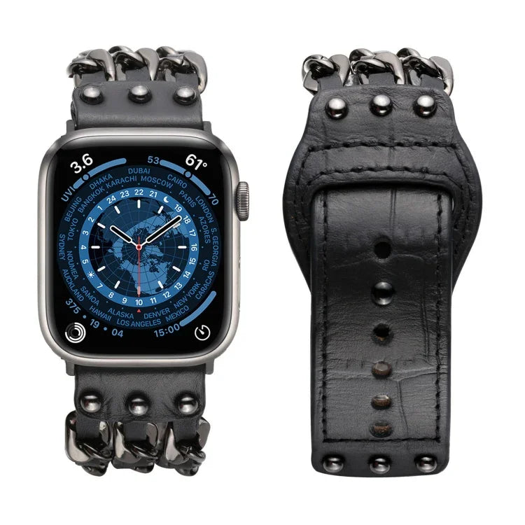 Apple Watchシリーズ用本革メンズスタイルウォッチバンド, 7 41mm / 6&SE&5&4 40mm / 3&2&1 38mm, 7 45mm / 6&SE&5&4 44mm / 3&2&1 42mm