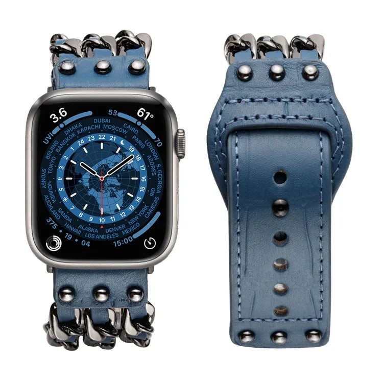 Apple Watchシリーズ用本革メンズスタイルウォッチバンド, 7 41mm / 6&SE&5&4 40mm / 3&2&1 38mm, 7 45mm / 6&SE&5&4 44mm / 3&2&1 42mm