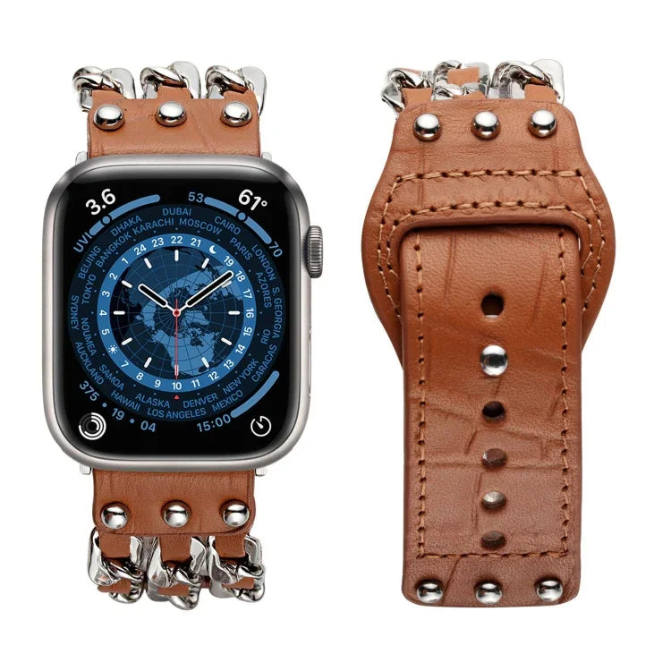 Apple Watchシリーズ用本革メンズスタイルウォッチバンド, 7 41mm / 6&SE&5&4 40mm / 3&2&1 38mm, 7 45mm / 6&SE&5&4 44mm / 3&2&1 42mm