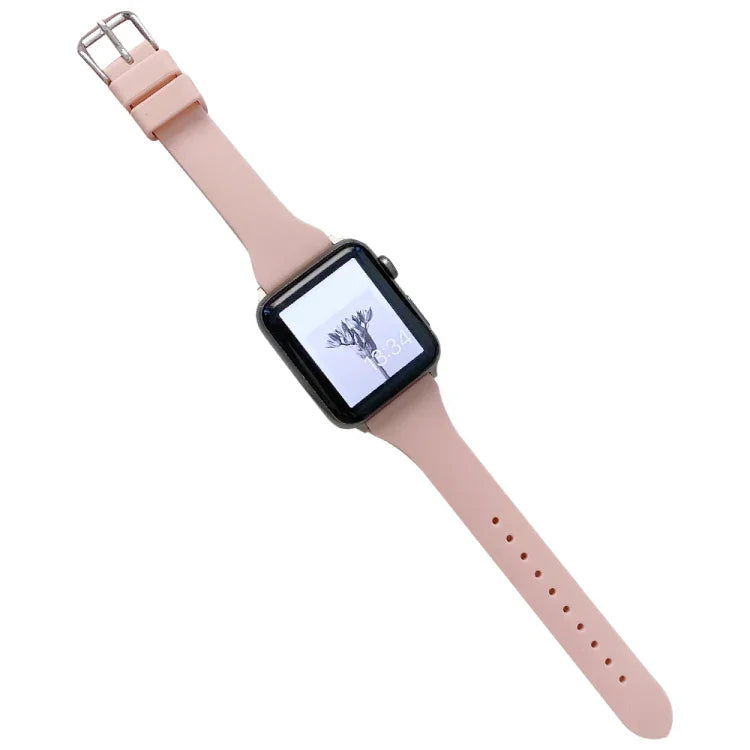 小さいウエストシリコンウォッチバンド Apple Watchシリーズ用, 7 41mm / 6&SE&5&4 40mm / 3&2&1 38mm, 7 45mm / 6&SE&5&4 44mm / 3&2&1 42mm