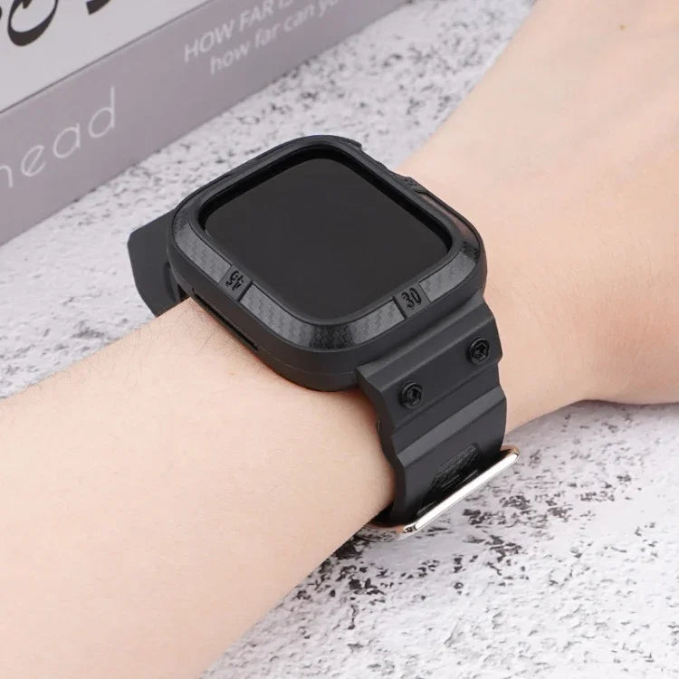 カーボンファイバー一体型スポーツウォッチバンド Apple Watchシリーズ用, 7 41mm / 6&SE&5&4 40mm / 3&2&1 38mm, 7 45mm / 6&SE&5&4 44mm / 3&2&1 42mm