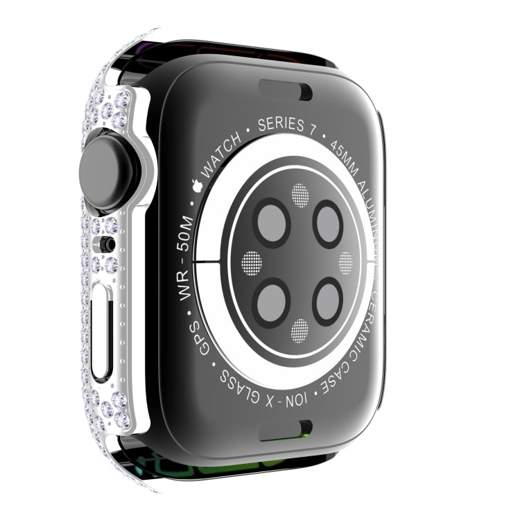 ダイヤモンドPC＋強化ガラスウォッチケース Apple Watch Series 7 41mm、7 45mm用