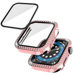 二重列ダイヤモンドPC＋強化ガラスウォッチケース Apple Watch Series 6&SE&5&4 40mm、6&SE&5&4 44mm、6&SE&5&4 40mm / 3&2&1 38mm用