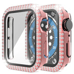 二重列ダイヤモンドPC＋強化ガラスウォッチケース Apple Watch Series 6&SE&5&4 40mm、6&SE&5&4 44mm、6&SE&5&4 40mm / 3&2&1 38mm用
