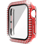 二重列ダイヤモンドPC＋強化ガラスウォッチケース Apple Watch Series 6&SE&5&4 40mm、6&SE&5&4 44mm、6&SE&5&4 40mm / 3&2&1 38mm用
