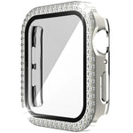 二重列ダイヤモンドPC＋強化ガラスウォッチケース Apple Watch Series 6&SE&5&4 40mm、6&SE&5&4 44mm、6&SE&5&4 40mm / 3&2&1 38mm用