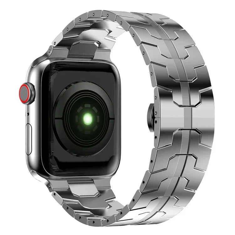 バタフライバックルメタルウォッチバンド Apple Watchシリーズ用, 7 41mm / 6&SE&5&4 40mm / 3&2&1 38mm, 7 45mm / 6&SE&5&4 44mm / 3&2&1 42mm