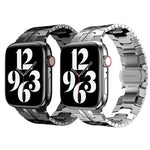 バタフライバックルメタルウォッチバンド Apple Watchシリーズ用, 7 41mm / 6&SE&5&4 40mm / 3&2&1 38mm, 7 45mm / 6&SE&5&4 44mm / 3&2&1 42mm