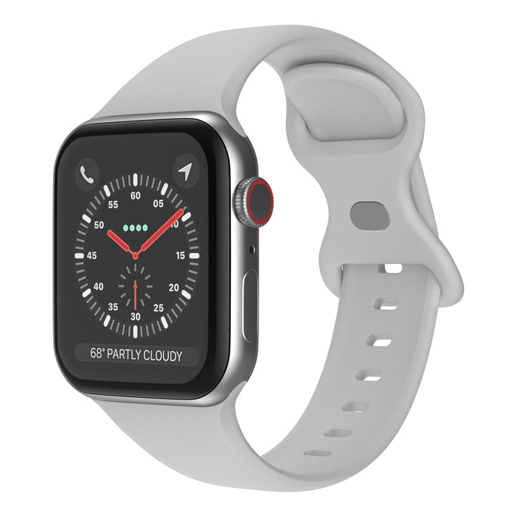バタフライバックルシリコンウォッチバンド、サイズ：S Apple Watch シリーズ用、7 41mm / 6&SE&5&4 40mm / 3&2&1 38mm