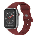 バタフライバックルシリコンウォッチバンド、サイズ：S Apple Watch シリーズ用、7 41mm / 6&SE&5&4 40mm / 3&2&1 38mm