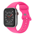 バタフライバックルシリコンウォッチバンド、サイズ：S Apple Watch シリーズ用、7 41mm / 6&SE&5&4 40mm / 3&2&1 38mm