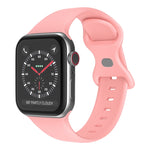 バタフライバックルシリコンウォッチバンド、サイズ：S Apple Watch シリーズ用、7 41mm / 6&SE&5&4 40mm / 3&2&1 38mm