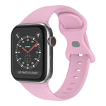 バタフライバックルシリコンウォッチバンド、サイズ：S Apple Watch シリーズ用、7 41mm / 6&SE&5&4 40mm / 3&2&1 38mm