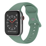 バタフライバックルシリコンウォッチバンド、サイズ：S Apple Watch シリーズ用、7 41mm / 6&SE&5&4 40mm / 3&2&1 38mm