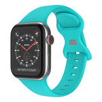 バタフライバックルシリコンウォッチバンド、サイズ：S Apple Watch シリーズ用、7 41mm / 6&SE&5&4 40mm / 3&2&1 38mm