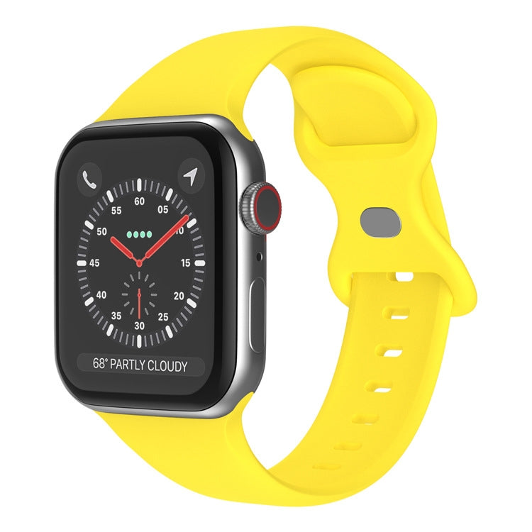 バタフライバックルシリコンウォッチバンド、サイズ：S Apple Watch シリーズ用、7 41mm / 6&SE&5&4 40mm / 3&2&1 38mm
