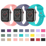 バタフライバックルシリコンウォッチバンド、サイズ：S Apple Watch シリーズ用、7 41mm / 6&SE&5&4 40mm / 3&2&1 38mm