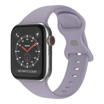 バタフライバックルシリコンウォッチバンド, サイズ: S Apple Watchシリーズ用, 7 45mm / 6&SE&5&4 44mm / 3&2&1 42mm