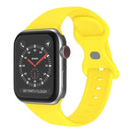 バタフライバックルシリコンウォッチバンド, サイズ: S Apple Watchシリーズ用, 7 45mm / 6&SE&5&4 44mm / 3&2&1 42mm