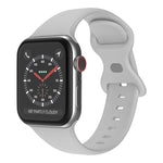 バタフライバックルシリコンウォッチバンド、サイズ：L、Apple Watch Series用、7 41mm / 6&SE&5&4 40mm / 3&2&1 38mm