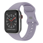 バタフライバックルシリコンウォッチバンド、サイズ：L、Apple Watch Series用、7 41mm / 6&SE&5&4 40mm / 3&2&1 38mm