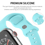 バタフライバックルシリコンウォッチバンド、サイズ：L、Apple Watch Series用、7 41mm / 6&SE&5&4 40mm / 3&2&1 38mm