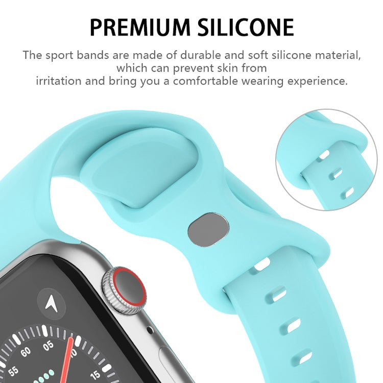 バタフライバックルシリコンウォッチバンド、サイズ：L、Apple Watch Series用、7 41mm / 6&SE&5&4 40mm / 3&2&1 38mm