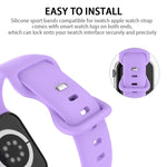 バタフライバックルシリコンウォッチバンド, サイズ: L Apple Watchシリーズ用, 7 45mm / 6&SE&5&4 44mm / 3&2&1 42mm