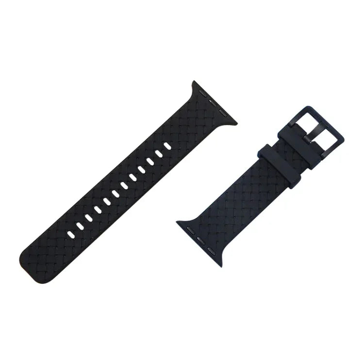 編み込みテクスチャーシリコンウォッチバンド Apple Watchシリーズ用, 7 41mm / 6&SE&5&4 40mm / 3&2&1 38mm, 7 45mm / 6&SE&5&4 44mm / 3&2&1 42mm