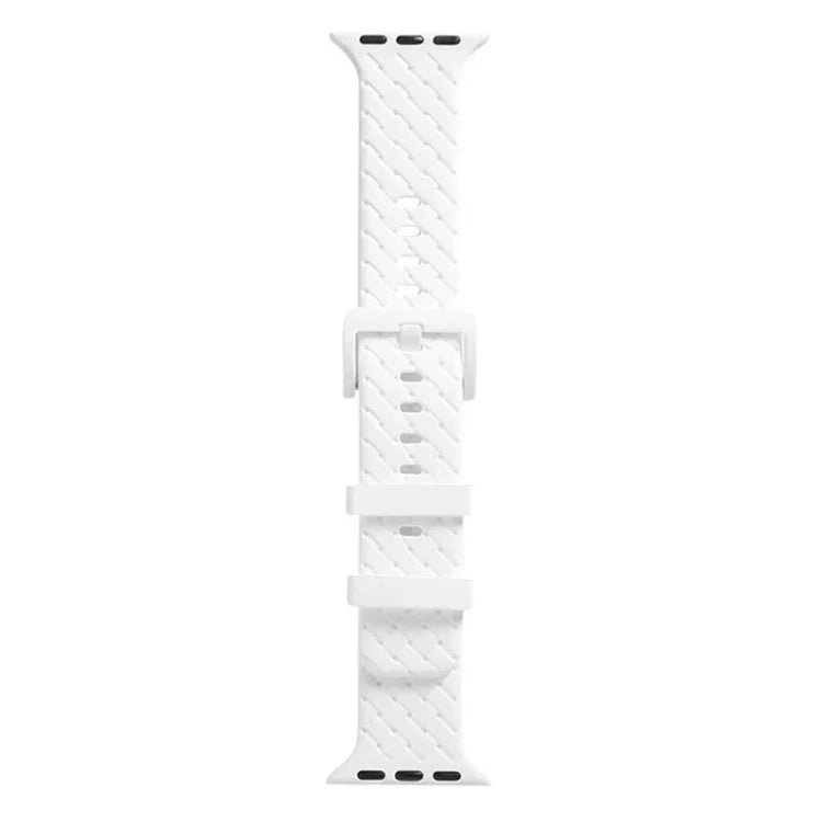 編み込みテクスチャーシリコンウォッチバンド Apple Watchシリーズ用, 7 41mm / 6&SE&5&4 40mm / 3&2&1 38mm, 7 45mm / 6&SE&5&4 44mm / 3&2&1 42mm