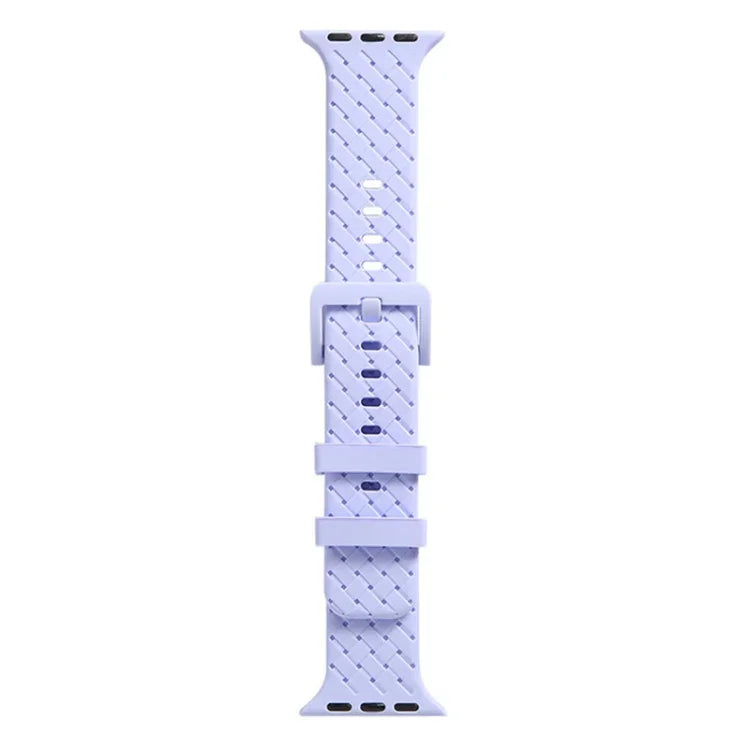 編み込みテクスチャーシリコンウォッチバンド Apple Watchシリーズ用, 7 41mm / 6&SE&5&4 40mm / 3&2&1 38mm, 7 45mm / 6&SE&5&4 44mm / 3&2&1 42mm
