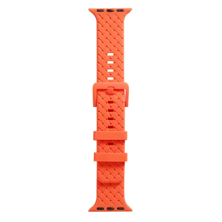 編み込みテクスチャーシリコンウォッチバンド Apple Watchシリーズ用, 7 41mm / 6&SE&5&4 40mm / 3&2&1 38mm, 7 45mm / 6&SE&5&4 44mm / 3&2&1 42mm