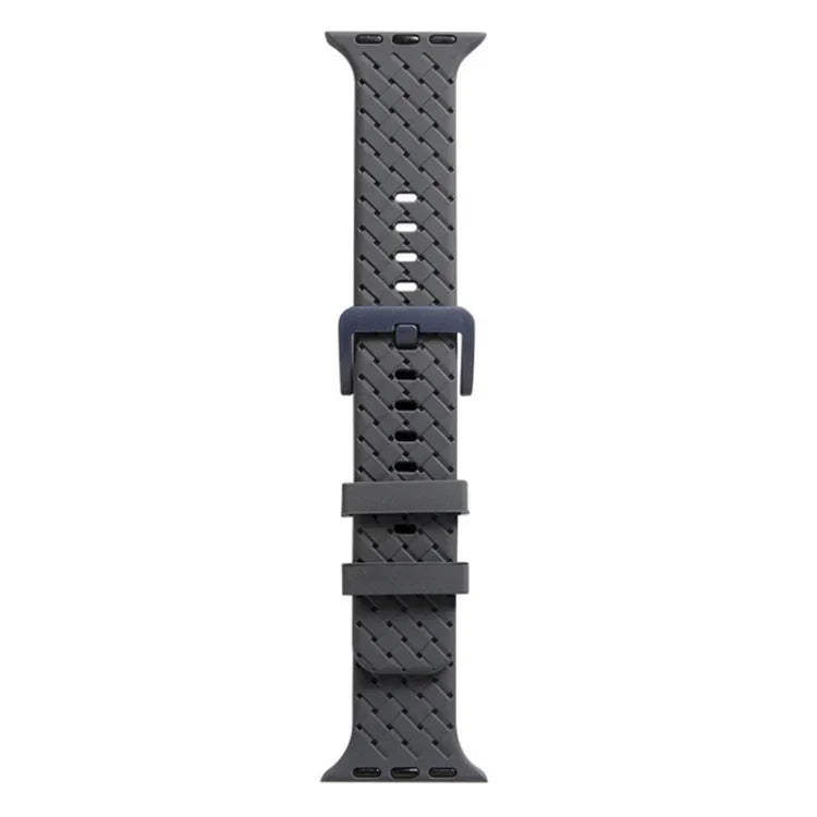 編み込みテクスチャーシリコンウォッチバンド Apple Watchシリーズ用, 7 41mm / 6&SE&5&4 40mm / 3&2&1 38mm, 7 45mm / 6&SE&5&4 44mm / 3&2&1 42mm