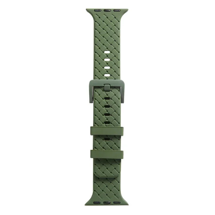 編み込みテクスチャーシリコンウォッチバンド Apple Watchシリーズ用, 7 41mm / 6&SE&5&4 40mm / 3&2&1 38mm, 7 45mm / 6&SE&5&4 44mm / 3&2&1 42mm