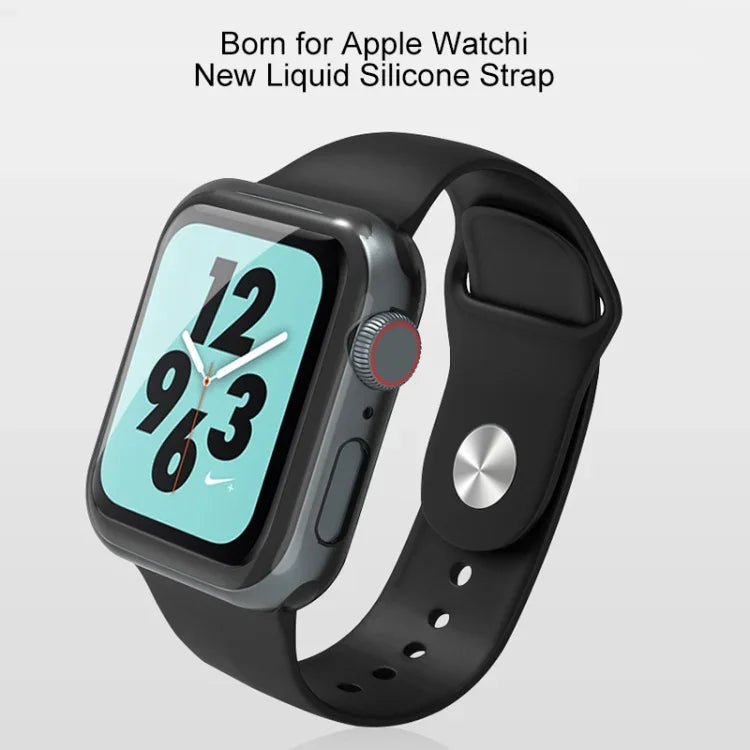 Mutural 液体シリコンウォッチバンド、Apple Watchシリーズ7 41mm / 6 & SE & 5 & 4 40mm / 3 & 2 & 1 38mm用、Apple Watch Ultra 49mm / シリーズ8&7 45mm / SE 2&6&SE&5&4 44mm / 3&2&1 42mm用