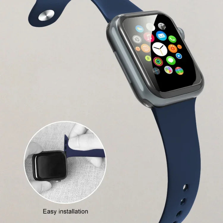 Mutural 液体シリコンウォッチバンド、Apple Watchシリーズ7 41mm / 6 & SE & 5 & 4 40mm / 3 & 2 & 1 38mm用、Apple Watch Ultra 49mm / シリーズ8&7 45mm / SE 2&6&SE&5&4 44mm / 3&2&1 42mm用